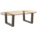 Pieds de table à manger forme V 2 pcs acier naturel acier