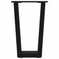 Pieds de table à manger en forme de V 2 pcs noir 28x(42-43,3)cm