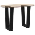 Pieds de table à manger en forme de V 2 pcs noir 28x(42-43,3)cm
