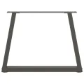 Pieds de table à manger en forme de V 2 pcs anthracite acier