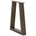 Pieds de table à manger en forme de V 2 pcs acier naturel acier