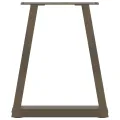 Pieds de table à manger en forme de V 2 pcs acier naturel acier
