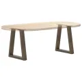 Pieds de table à manger en forme de V 2 pcs acier naturel acier