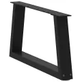 Pieds de table à manger forme V 2 pcs noir 60x(30-31,3)cm acier