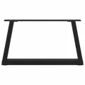 Pieds de table à manger forme V 2 pcs noir 60x(30-31,3)cm acier