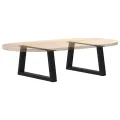 Pieds de table à manger forme V 2 pcs noir 60x(30-31,3)cm acier