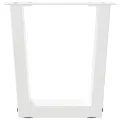 Pieds de table à manger forme V 2pcs blanc 30x(30-31,3)cm acier
