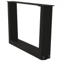 Pieds de table à manger forme V 2 pcs noir 50x(30-31,3)cm acier