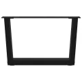 Pieds de table à manger forme V 2 pcs noir 50x(30-31,3)cm acier