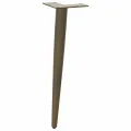 Pieds de table basse forme conique 4 pcs acier naturel 30-31 cm
