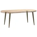 Pieds de table basse forme conique 4 pcs acier naturel 30-31 cm