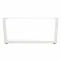 Pieds de table à manger forme V 2pcs blanc 70x(30-31,3)cm acier