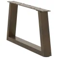 Pieds de table à manger forme V 2 pcs acier naturel acier