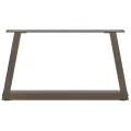 Pieds de table à manger forme V 2 pcs acier naturel acier