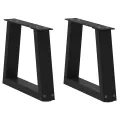 Pieds de table à manger forme V 2 pcs noir 40x(30-31,3)cm acier