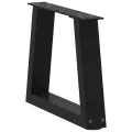 Pieds de table à manger forme V 2 pcs noir 40x(30-31,3)cm acier