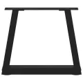 Pieds de table à manger forme V 2 pcs noir 40x(30-31,3)cm acier