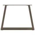 Pieds de table à manger en forme de V 2 pcs acier naturel acier