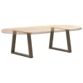 Pieds de table à manger en forme de V 2 pcs acier naturel acier
