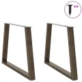 Pieds de table à manger forme de U 2 pcs 90x(72-73,3) cm acier