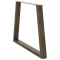 Pieds de table à manger forme de U 2 pcs 90x(72-73,3) cm acier