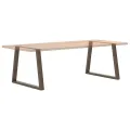 Pieds de table à manger forme de U 2 pcs 90x(72-73,3) cm acier