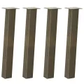 Pieds de table basse acier naturel 4 pcs 72 cm acier