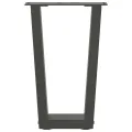 Pieds de table à manger en forme de V 2 pcs anthracite acier