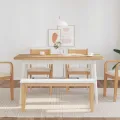 Banc 110 cm bois massif caoutchouc