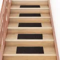 Tapis d'escalier auto-adhésifs 30 pcs marron 60x25 cm