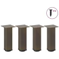 Pieds de table basse acier naturel 4 pcs 30-32 cm acier
