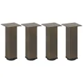 Pieds de table basse acier naturel 4 pcs 30-32 cm acier