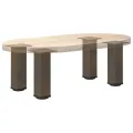 Pieds de table basse acier naturel 4 pcs 30-32 cm acier