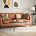 Pieds de table en forme d'épingle à cheveux 42 cm acier massif