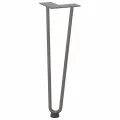 Pieds de table en forme d'épingle à cheveux 42 cm acier massif