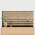 Panneaux muraux acoustiques 2pcs lattes 60,5x60cm placage chêne
