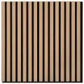 Panneaux muraux acoustiques 2pcs lattes 60,5x60cm placage chêne