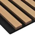 Panneaux muraux acoustiques 2pcs lattes 60,5x60cm placage chêne