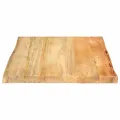 Dessus de table 40x40x2,5 cm bord vivant bois massif manguier