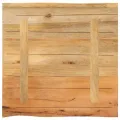 Dessus de table 40x40x2,5 cm bord vivant bois massif manguier