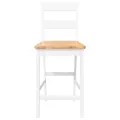 VidaXL Tabourets de bar 2 pcs blanc bois massif d'hévéa