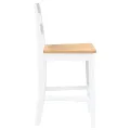 VidaXL Tabourets de bar 2 pcs blanc bois massif d'hévéa