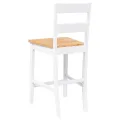 VidaXL Tabourets de bar 2 pcs blanc bois massif d'hévéa
