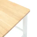 VidaXL Tabourets de bar 2 pcs blanc bois massif d'hévéa