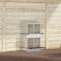 Nichoir de poules avec 4 compartiments Métal argenté galvanisé