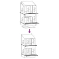 Nichoir de poules avec 4 compartiments Métal argenté galvanisé