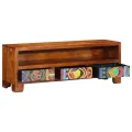 Meuble TV multicolore 110x30x40 bois d'acacia massif