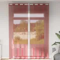 Rideaux en voile avec œillets 2 pcs rouge bordeaux