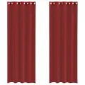 Rideaux en voile avec œillets 2 pcs rouge bordeaux