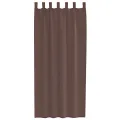 Rideaux en voile avec passe-tringles 2 pcs marron